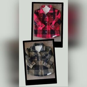 Bass Pro Shops Kids Plaid Shirts - Red and Green